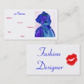 ファッションデザイナーブルーIV名刺 名刺 (正面/裏面)