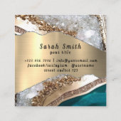 ファッションデザイナーモデルスタイルリストの表示 スクエア名刺 (裏面)