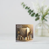 ファッションデザイナーモデルスタイルリストの表示 スクエア名刺 (スタンド正面)