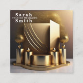 ファッションデザイナーモデルスタイルリストの表示 スクエア名刺 (正面)