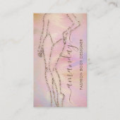 ファッションデザイナーロゴQRバラ体シェイプBeautySPA 名刺 (正面)