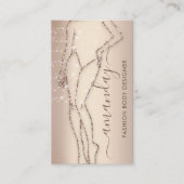 ファッションデザイナーロゴQRバラ体気に形状 名刺 (正面)