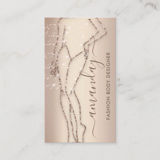 ファッションデザイナーロゴQRバラ体気に形状 名刺 (正面)