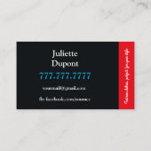 ファッションデザイナー仕立て屋ドレスメーカーシック 名刺 (裏面)