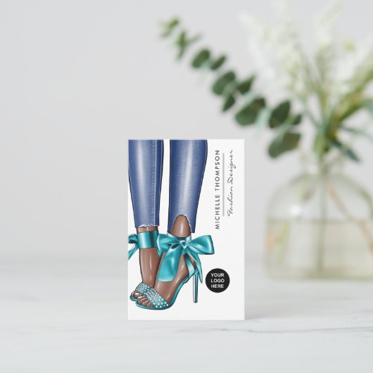 ファッションデザイナー名刺 名刺 (スタンド正面)