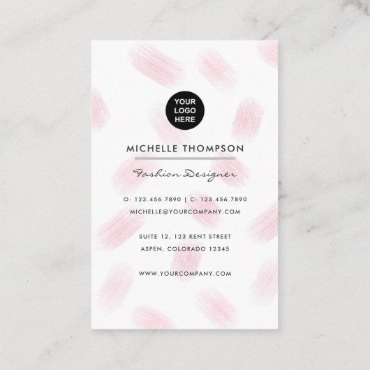 ファッションデザイナー名刺 名刺 (裏面)