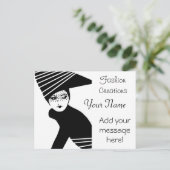 ファッションデザイナー広告 ポストカード (スタンド正面)