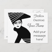 ファッションデザイナー広告 ポストカード (正面/裏面)