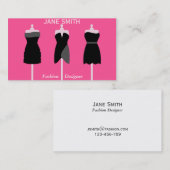 ファッションデザイナー、ドレスメーカープロフェッショナル 名刺 (正面/裏面)