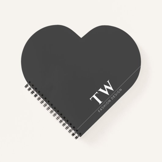 ファッションデザイナー ブラック ノートブック (正面)