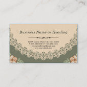 ファッションデザイナー – ヴィンテージシックフローラ 名刺 (裏面)