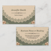 ファッションデザイナー – ヴィンテージシックフローラ 名刺 (正面/裏面)
