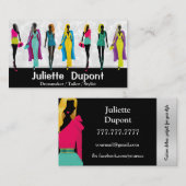 ファッションデザイナーStylist Glam白黒 名刺 (正面/裏面)