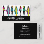 ファッションデザイナーStylist Glam白黒 名刺 (正面/裏面)