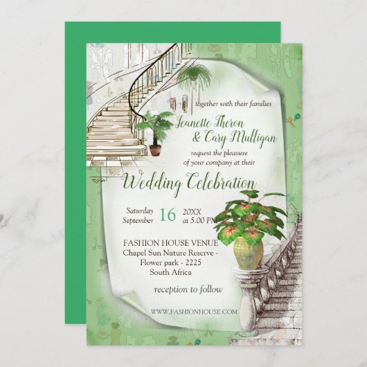 ファッションデザイナ招待状 招待状 (正面/裏面)