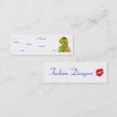 ファッションデザイナ春III名刺 スキニー名刺 (正面/裏面)