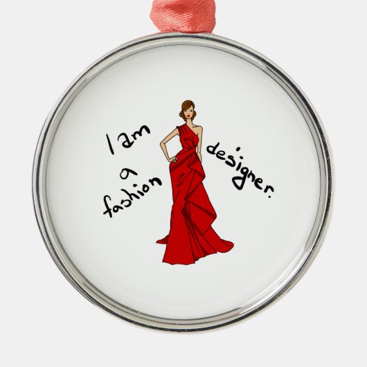 ファッションデザイナ メタルオーナメント (正面)