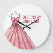 ファッションデザイパーソナライズされたナースタイリスト大学院 ラージ壁時計 (正面)