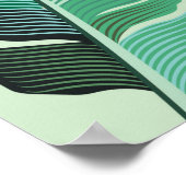 ファッションデザインと熱帯バナナの植物 ポスター (角)