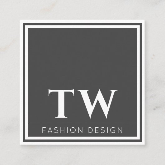 ファッションデザインスクエアビジネスカード スクエア名刺 (正面)