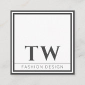ファッションデザインスクエアビジネスカード スクエア名刺 (正面)