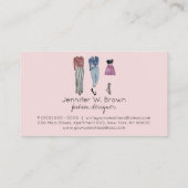 ファッションデザインスタイリスト裁縫テーラーウェア 名刺 (裏面)