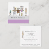 ファッションデザインスタジオとツール スクエア名刺 (正面/裏面)