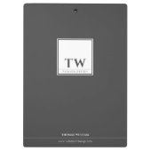 ファッションデザインダークグレー クリップボード (裏面)