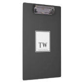 ファッションデザインダークグレー クリップボード (右)