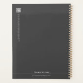 ファッションデザインダークグレー プランナー手帳 (裏面)