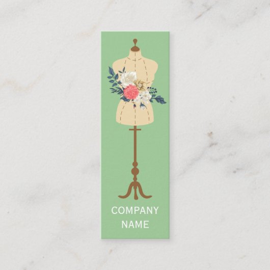 ファッションデザインドレス仕立てマヌキン スキニー名刺 (正面)