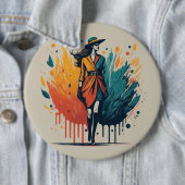 ファッションデザインラウンド 缶バッジ (インサイチュ)