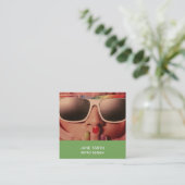 ファッションデザインレトロプロフェッショナル モダン スクエア名刺 (スタンド正面)