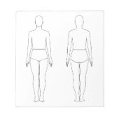 ファッションデザイン姿メモ帳 ノートパッド (正面)