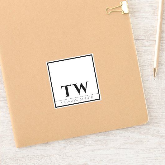 ファッションデザイン白 シール (ノートブック)