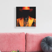 ファッションデザイン（オレンジを使用） キャンバスプリント (インサイチュ (リビング))