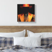 ファッションデザイン（オレンジを使用） キャンバスプリント (インサイチュ (寝室))