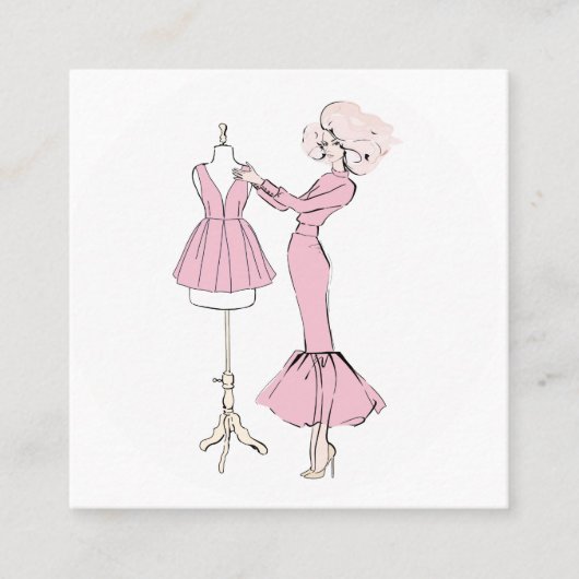 ファッションデザイン スクエア名刺 (正面)