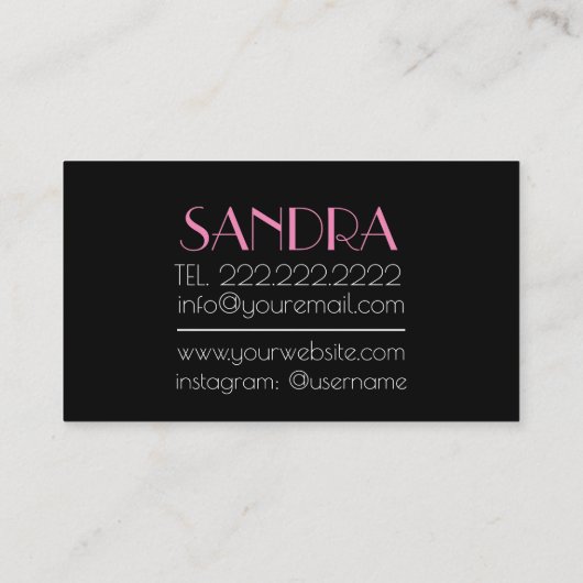 ファッションデザイン 名刺 (裏面)