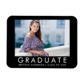 ファッショントレンディー卒業写真の発表 マグネット (横)