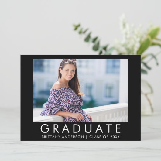 ファッショントレンディー卒業写真の発表 案内状 (スタンド正面)