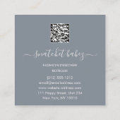 ファッションドレススモーキーロゴQRスタイリスト体ブティック スクエア名刺 (裏面)