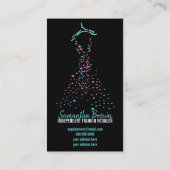 ファッションドレスブティックショップ小売業者のブロガーのドット 名刺 (裏面)