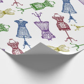 ファッションドレスマネキンズグリッター ラッピングペーパー (角)