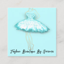 ファッションドレスロゴQRコードグリッターブルードレスアクア