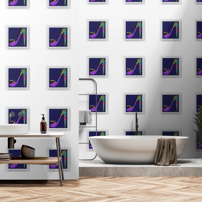 ファッションハイヒール 壁紙 (浴室)