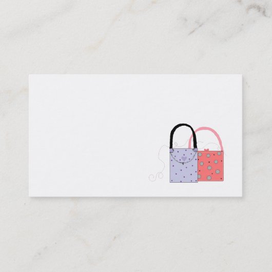 ファッションハンドバッグビジネスカード 名刺 (裏面)