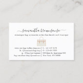 ファッションバッグアクセサリーオンライン手作り 名刺 (裏面)