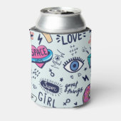 ファッションパッチポップ・アートの：アートステッカー。 缶クーラー (缶裏面)