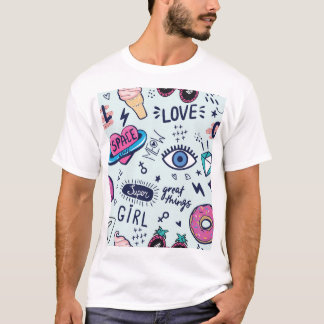 ファッションパッチポップ・アートの:アートステッカー。 Tシャツ